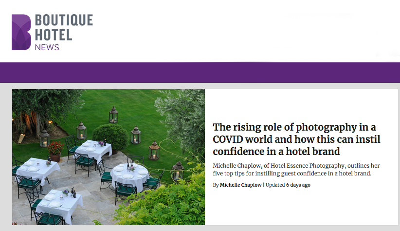 The rising role of photography in a COVID world and how this can instil confidence in a hotel brand