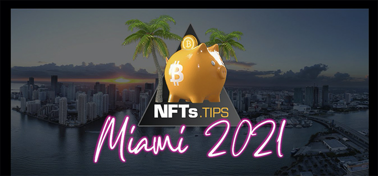 Miami Bitcoin conference June 1-6, 2021, featured the NFT artwork of Michelle Chaplow